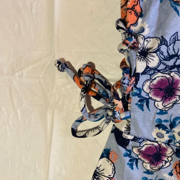 Girls Art Class Floral Short Sleeve Shorts Jumper - Picture 3 of 4